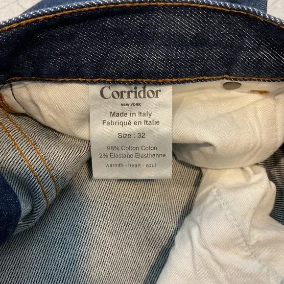 Corridor Men’s Blue Slim Straight Selvedge Jeans - Picture 4 of 6